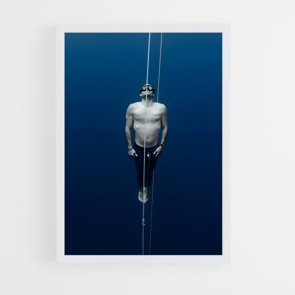 Poster Suspension Aquatique – affiche Plongée en apnée (vue 3)